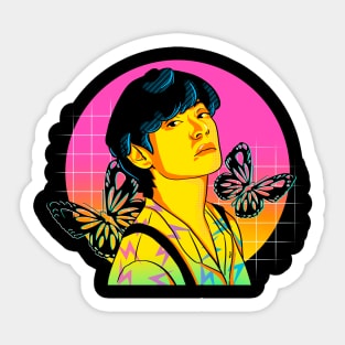 Vaporwave Taehyung V Sticker